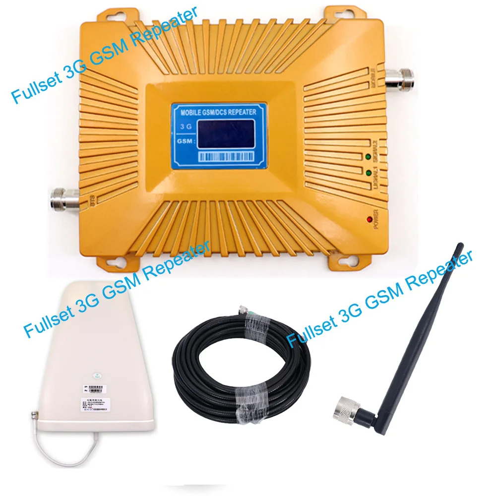 Full set 900 2100 Mhz dual band 2g 3g repeater gsm 3g repeater mobile