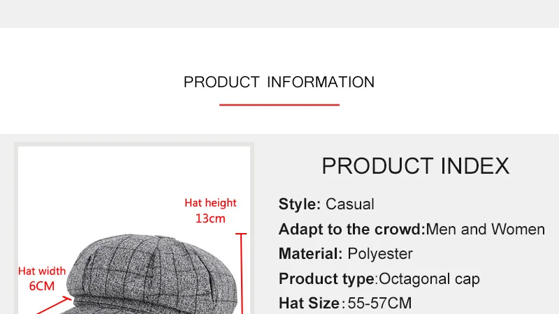 Модная женская восьмиугольная кепка унисекс высокого качества шерстяная шляпа в стиле ретро клетчатый Элегантный женский головной убор дизайнерский берет