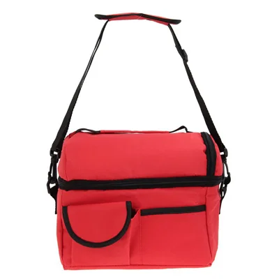 Большие размеры изоляционные сумки холщовые 8L квадратные изоляционные сумки Термосумка для кормления мягкая тара для воды для путешествий на открытом воздухе - Цвет: Красный