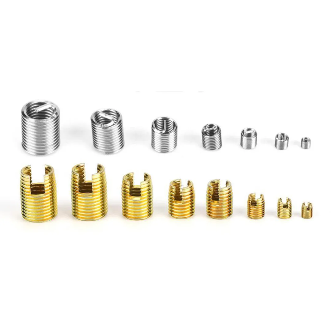 

116pcs/set Gold Silver Color Self Tapping Thread Repair Insert Combination Kit Stainless Steel for Hardware Repair Tools