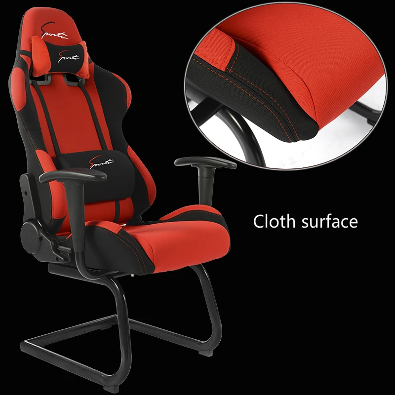 Cloth Seat E-sports Gaming Chair Bow Lifted Reclining Household Computer Chair Multi-function Slida