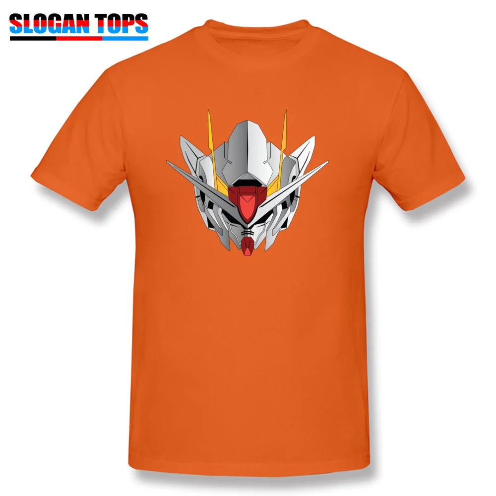 Exia Head Tshirts Retro Short Sleeve Comics Pure Cotton Crew Neck Mens T Shirt Leisure Tops Tees Thanksgiving Day Exia Head orange