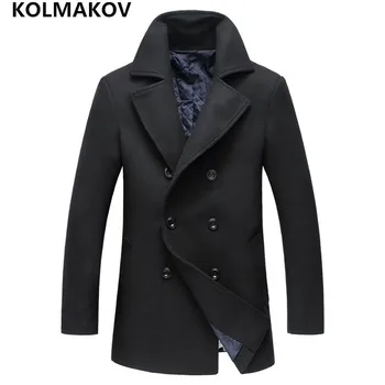 

2019 Winter New Style Men's Fashion Woolen Coat Thick Trench Coat Jackets Men's Casual Windbreaker Woolen Coats Men Overcoat
