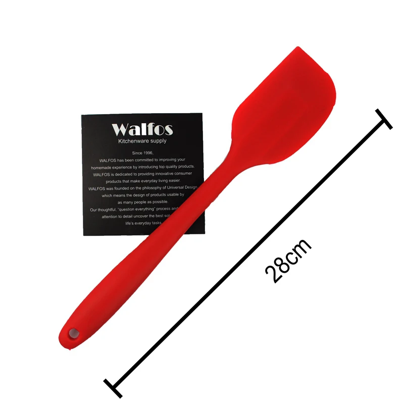 WALFOS 1 шт пищевой кулинарные шпатели для торта набор-термостойкая глазурь шпатель антипригарный кулинарный силиконовый кондитерский шпатель - Цвет: red 28 cm