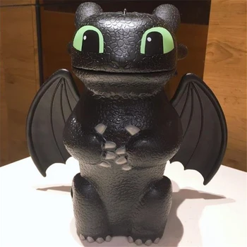 

How to Train Your Dragon Toothless Cosplay Prop Night Fury Dragon Doll Storage Box Popcorn Bucket Kids Adult Toy Decoration New