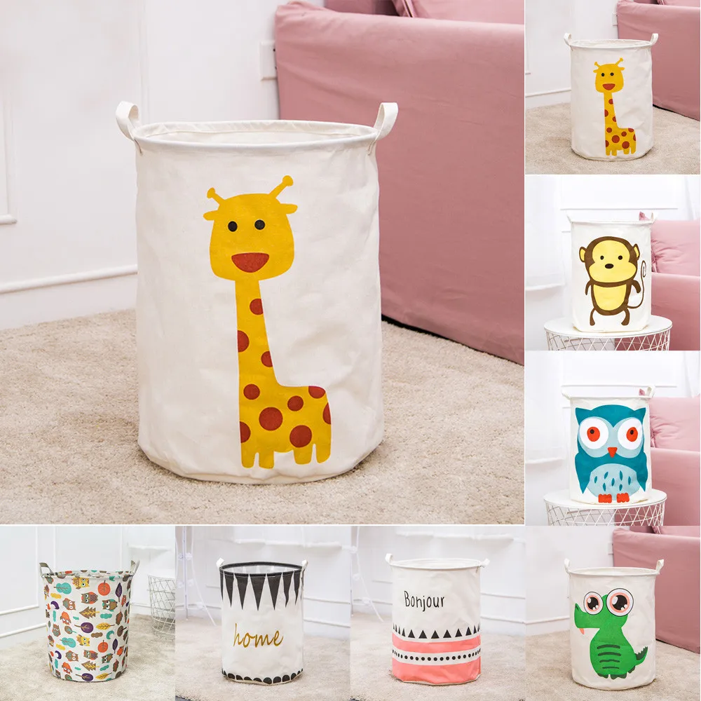 

Cartoon Sorting Basket Folding Clothes Storage Basket Laundry Basket Children Toys Sundries Storage Organizer Home Storage