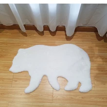 Мех Искусственная овчина ковер с длинным ворсом для гостиной спальни ковры кожа мех простые пушистые коврики форма медведя