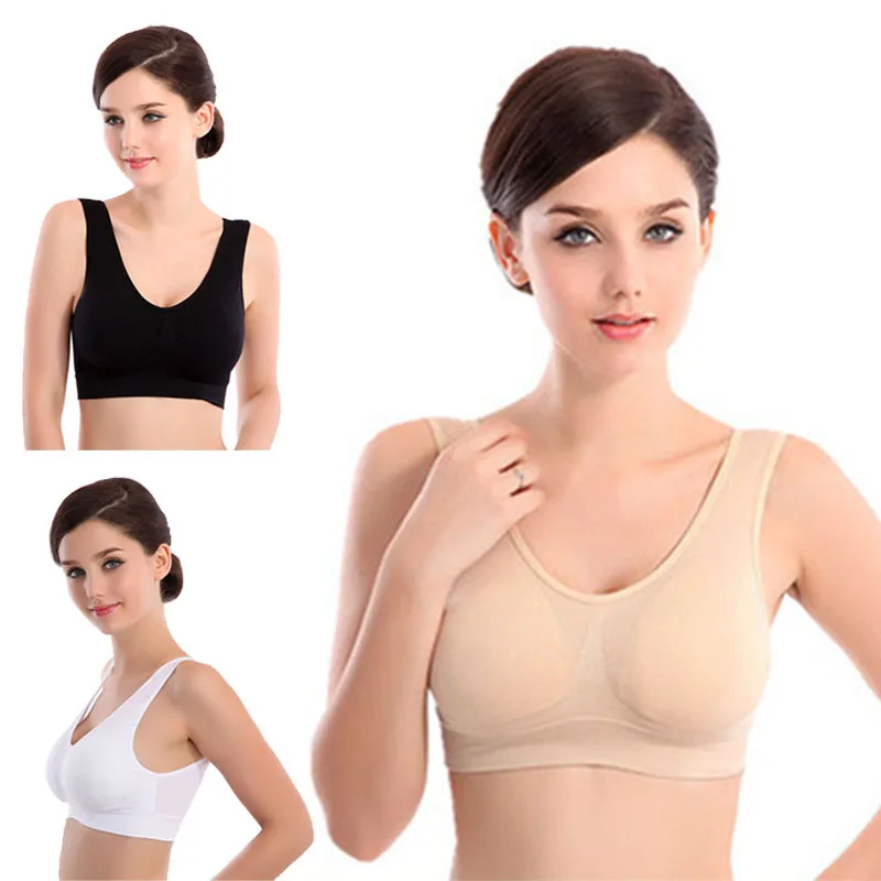 

Womens Thin No Mat Vest Fitness Stretch Bra Female underwear Drop shipping Fashion 2019 Gift