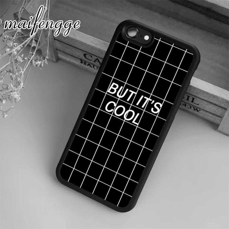 Чехол maifengge But It's Cool Tumblr Grid для iPhone 5 6 6s 7 8 plus X XR XS max 11 12 Pro Samsung Galaxy S7edge S8 S9 S10 |