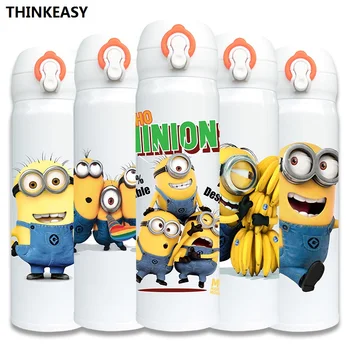 

OUSSIRRO Super Hero Children Minions Infinity Mugs Pure Color Thermos Mugs Cup Kitchen Tool Gift