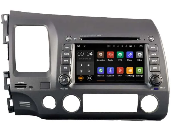 Discount Android 9.0 Car Dvd Navi Player FOR HONDA CIVIC 2006-2011 audio multimedia auto stereo support DVR WIFI DAB all in one 0