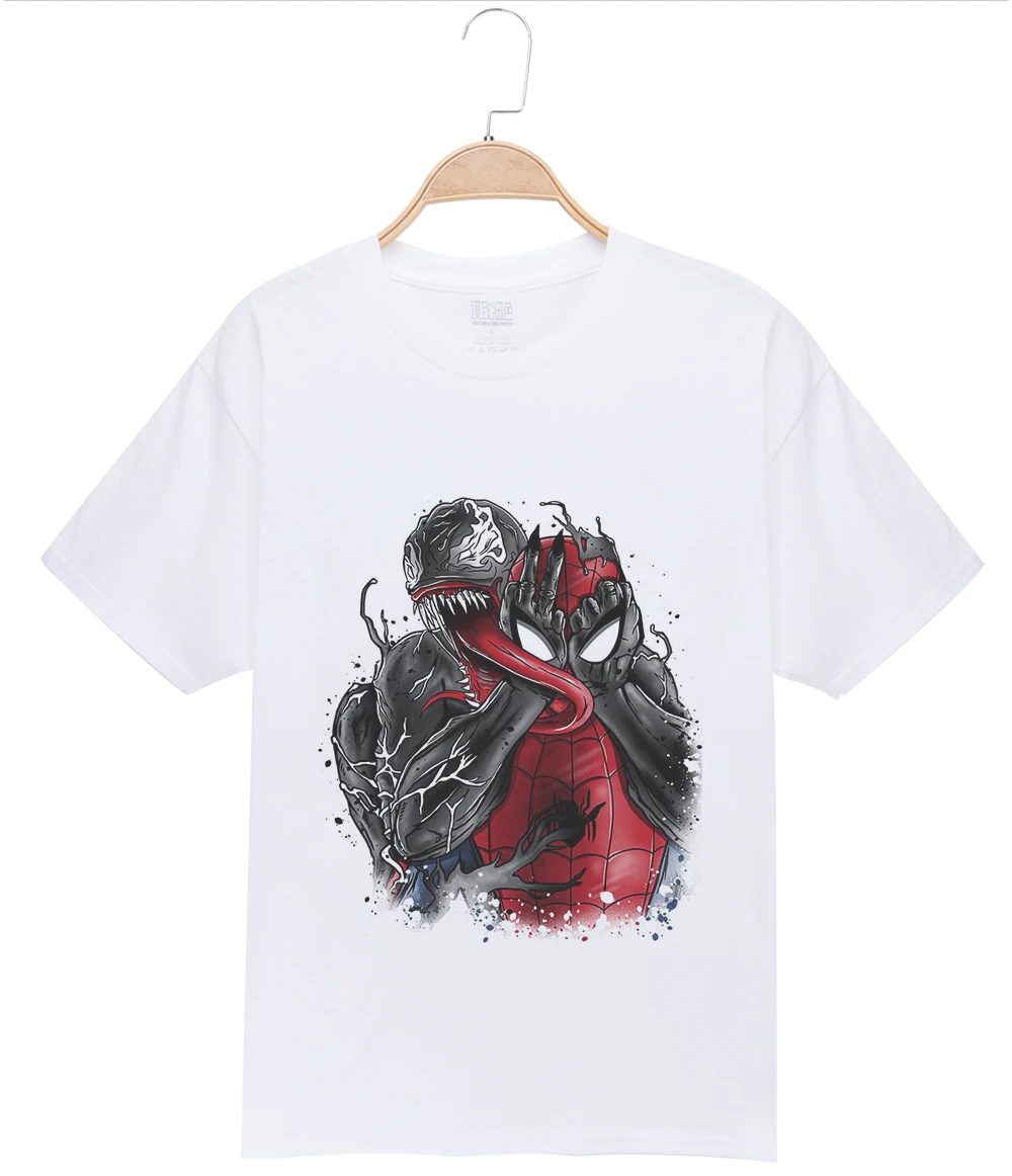 Мужская футболка Мстители Venom Reverse Character 3D печать человек футболка короткий рукав Человек-паук хлопок Мужская одежда топы футболки