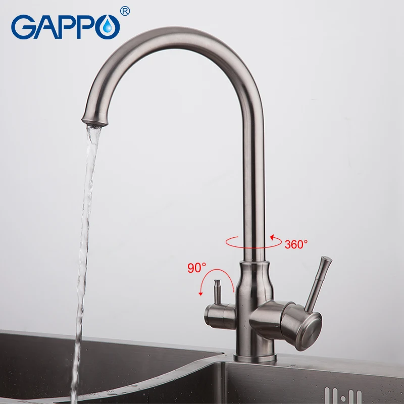 Us 49 96 50 Off Gappo Kitchen Faucet With Water Filter Faucet Stainless Steel Kitchen Sink Tap Kitchen Faucet Mixer Water Filter Tap In Kitchen