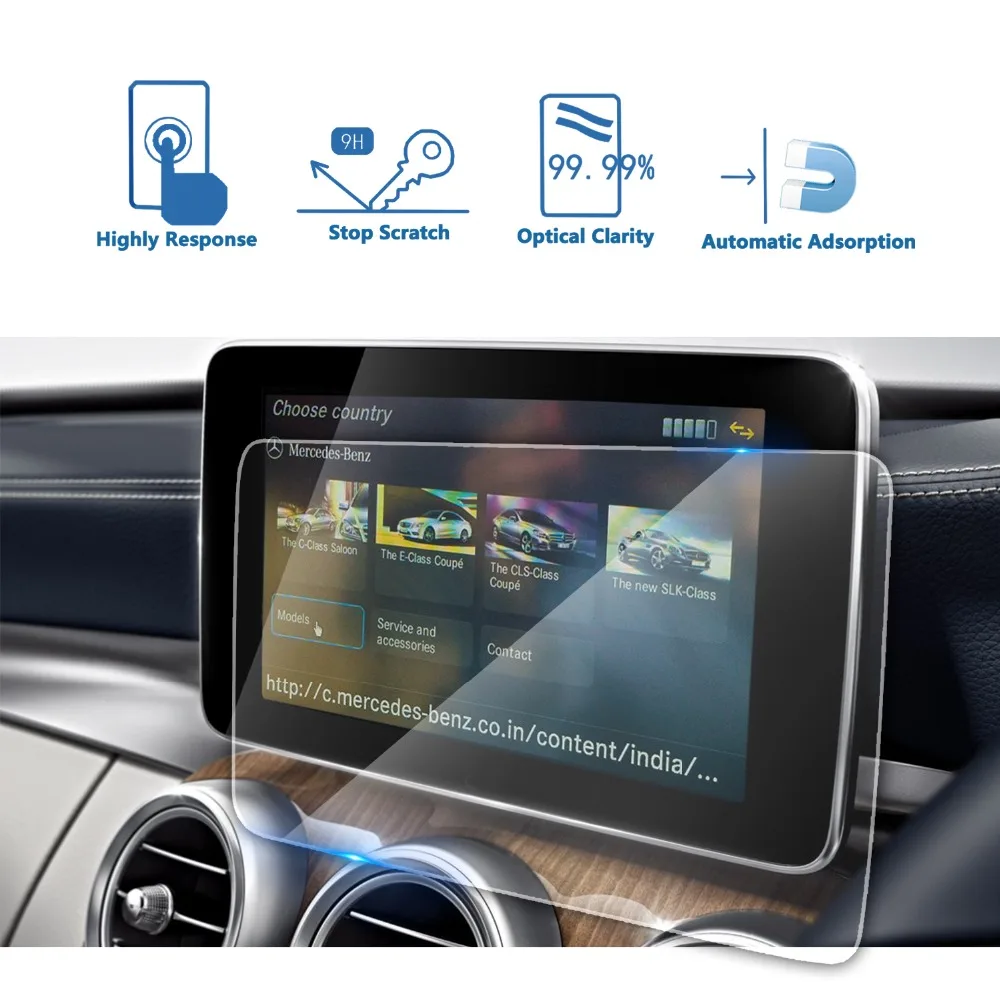 

RUIYA screen protector for Mercedes benz GLC (X253) 8.4inch car navigation touch center display screen,9H tempered glass