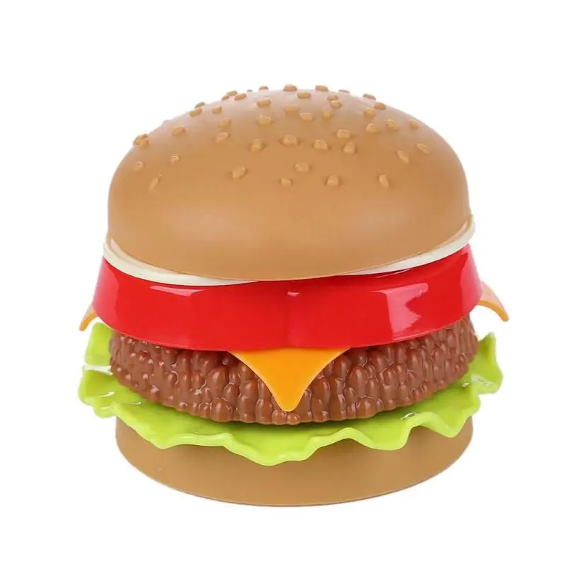 ABS Моделирование еда гамбургер кухня игрушка ролевые игры дети собранная модель детская кухня режущие игрушки гамбургер фигурка модель - Цвет: 1