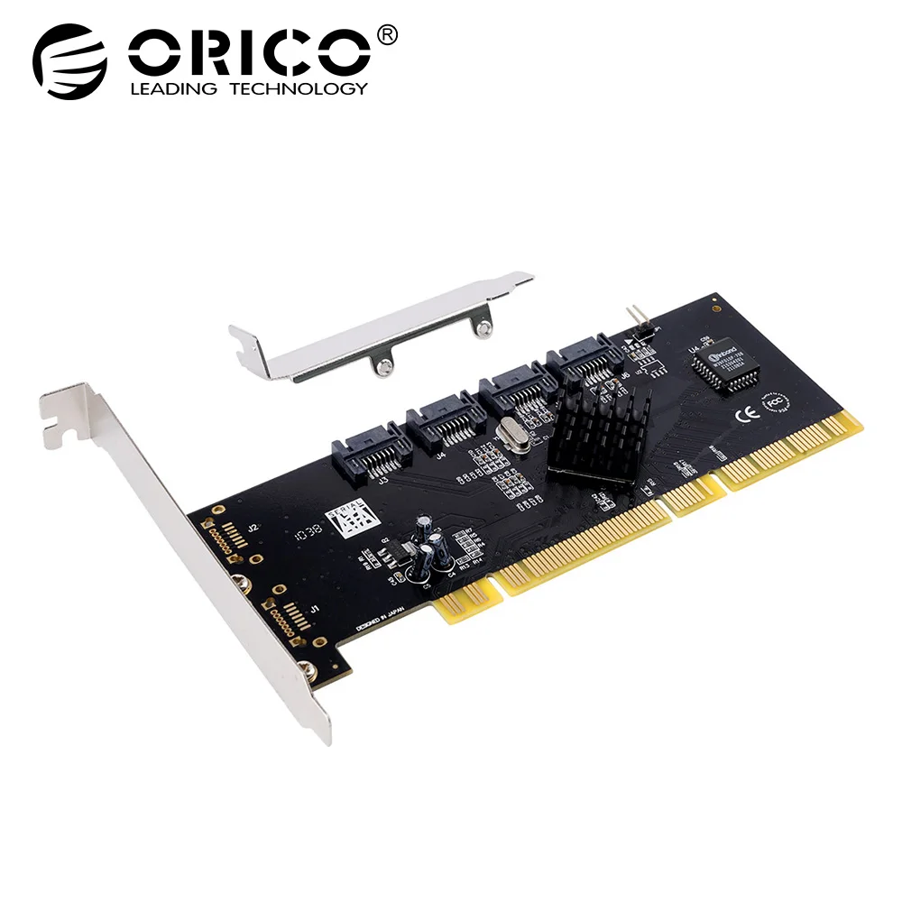 

ORICO 4 Port SATA2.0 PCI-E Expansion Card PCI-X host Interface to 4 SATA2.0 Ports Support RAID 0,RAID 1,RAID 5,RAID 0+1,JBOD