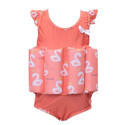 Girls Swimsuits Child Swimming Trunks Shorts Children's Swimwear Kids Buoyancy Swimsuit Baby Boys Girls Swim Vest - Цвет: Orange briefs