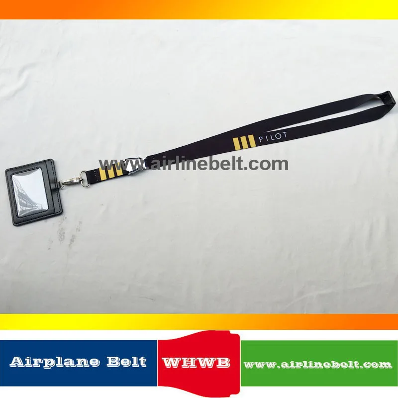 

Airline Aviator Keychain airplane buckle Flyer Lanyard Pilot Crew's ID Card Holder snap clasp clip sling airman string