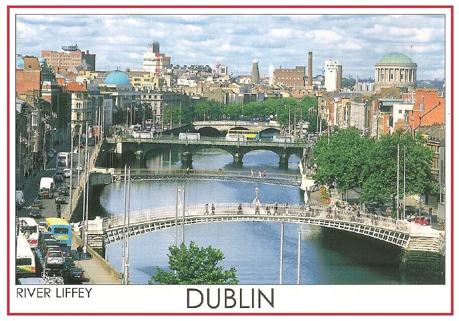 

Free Shipping 78*54*3mm Dublin River Liffey Metal Wrapped Souvenir Fridge Magnets 20336 Rigid Plate Tourist Memories