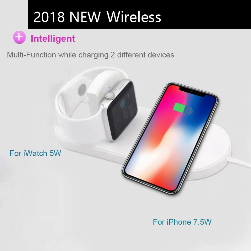 

Wireless qi Charger Pad Fast Charging For Apple Watch 3 AirPower iWatch 3 2 QI For Sumsang S9 S7edge S8 plus for iphone 8 plus x