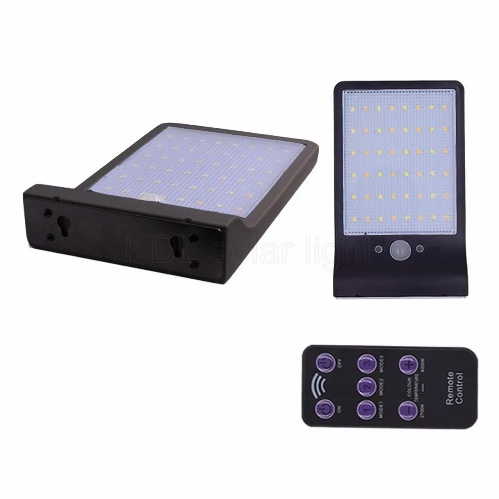 

48 LED Solar Light Three Modes Black Waterproof Outdoor Garden Wall Fence Lamp With remote control street s Sol spot flood bul