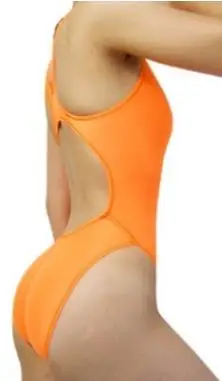 Большие размеры, яркие цвета, боди, сексуальное, эротическое, нижнее белье, боди, женские с высокой посадкой, Wetlook, купальники, один предмет - Цвет: orange package hip