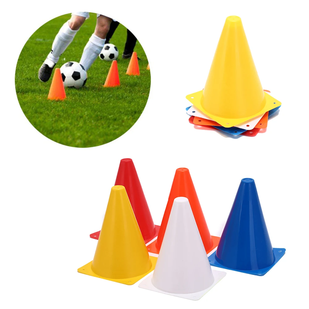 

10Pcs Soccer Trainning Cone Stadium Marking Agility training Marker Free Slalom Skate Pile Cup Football Training Equipment