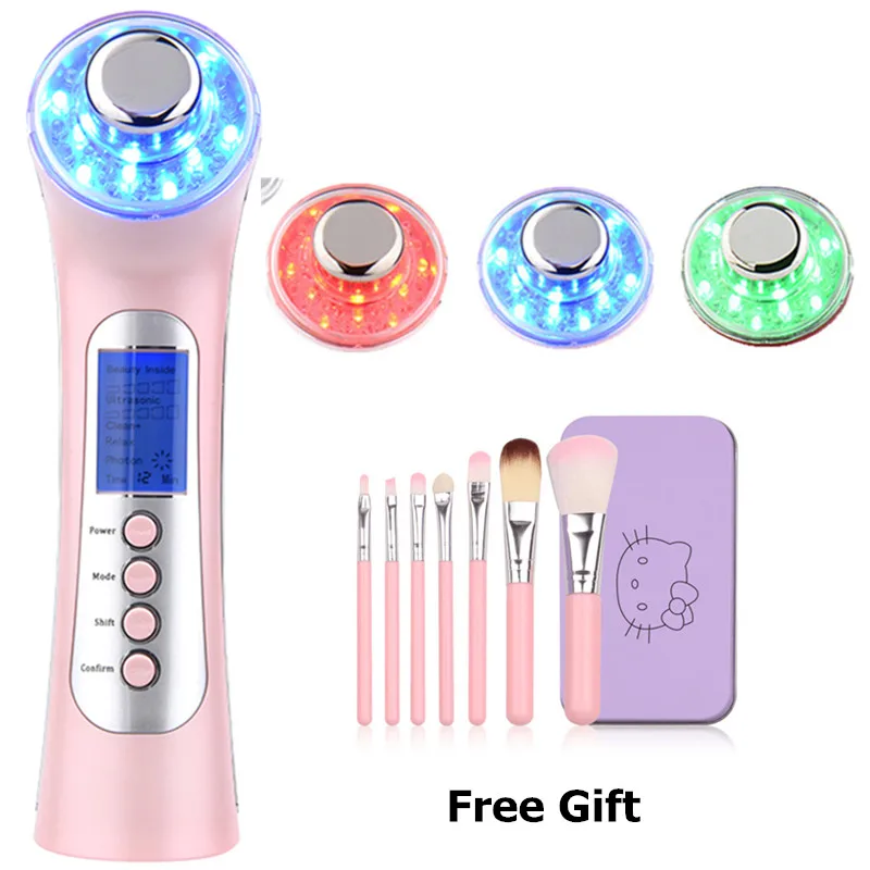 

Ultrasonic Facial LED Photon Skin Care Device Face Lift Tighten Face Skin Rejuvenation Wrinkle Removal Beauty Machine