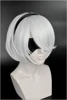 NieR:Automata 2B YoRHa No. 2 Type B Heroine Short Silver White Bobo Heat Resistant Cosplay Costume Wig (not include eye patch) ► Photo 2/5