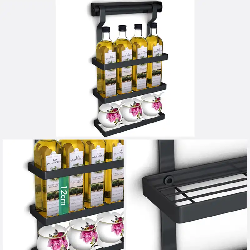 Stainless Steel Storage Holders Racks Kitchen Shelf Rack Wall Drain Dish Rack Pot Lid Spice Holder Diy Kitchen Organizer Storage Holders Racks Aliexpress