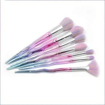 

7Pcs Gradient Color Makeup Brushes Set Base Foundation Powder Contour Eyes Lip Fan Make Up Brushes Kits Tool U`
