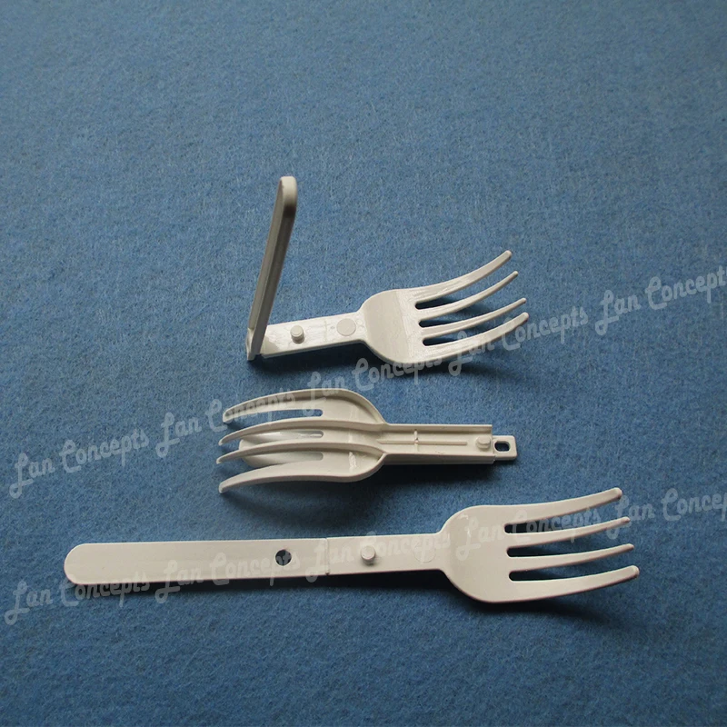 foldable noodle fork food plastic HDPE fork 4