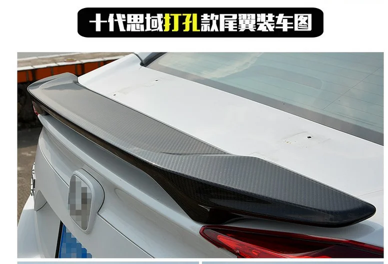 

Fit for HONDA for CIVIC 10 gen carbon fiber rear spoiler wing