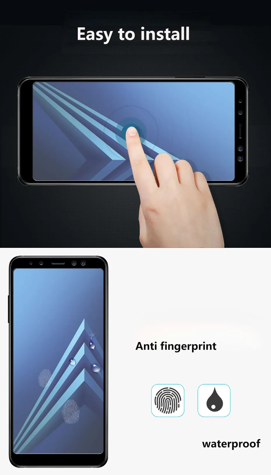 YAMIZOO Tempered Glass For Samsung Galaxy a8 Plus 2018 a6 Glass Screen Protector Film On 9h Protective Glass For Samsung a8 2018 (5)