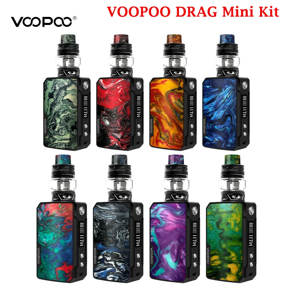 Оригинальный набор VOOPOO DRAG MINI 117 Вт бокс мод Uforce T2 Tank P2 катушка 4400 мАч встроенный