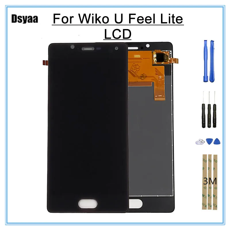 100% Tested LCD 5.0 Inch for Wiko U Feel Lite Display Touch Screen Digitizer Assembly Replacement UFeel | Мобильные телефоны и