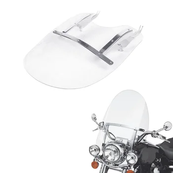 

Motorcycle Clear Windscreens Wind Deflectors For Harley Davidson Softail Slim Heritage Fat Boy Classic Deluxe 2000-2017 2016