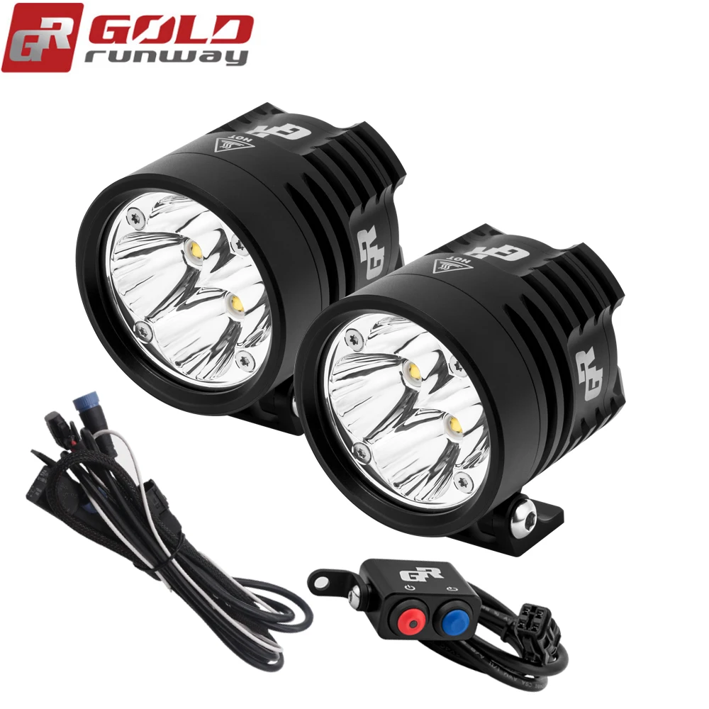 2PCS GOLDRUNWAY GR EXP4 3000lm Headlight Driving Fog Spotlight Assist font b Lamp b font For