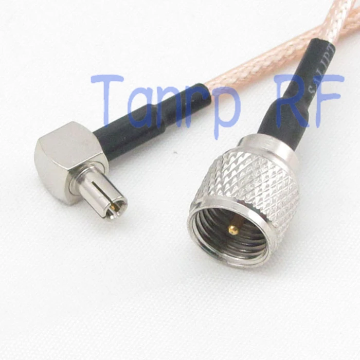

50CM Pigtail coaxial jumper cable RG316 extension cord 20in mini UHF male plug to TS9 male right angle RF adapter connector