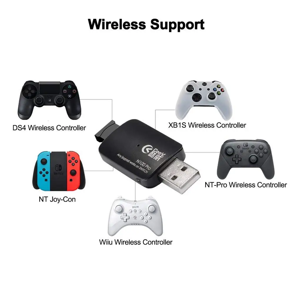 Coov N100 PRO для PS4/Xbox One беспроводной контроллер конвертер адаптер переключения NS