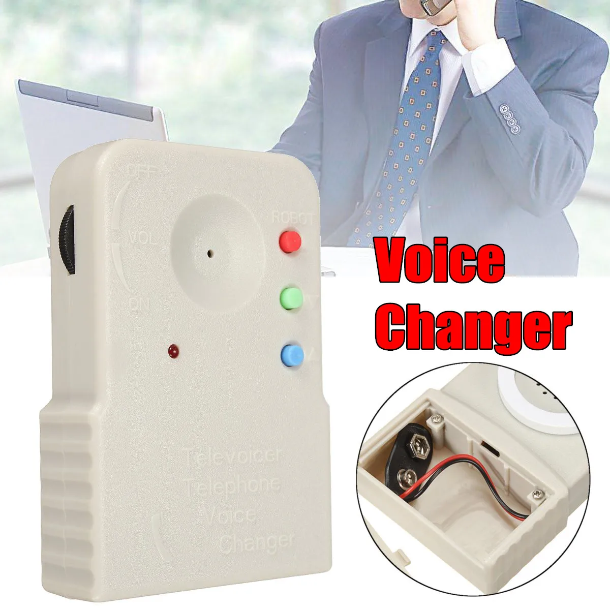 

Wireless Mini 8 Multi Voice Changer Digitizer Microphone Disguiser Synthesizer Brand New