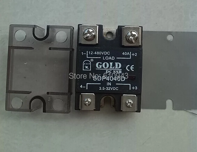 

SDP4040D 40A SSR,Load voltage:12-480VDC,Control votlage: 3.5-32VDC single phase ssr solid state relay Free Shipping