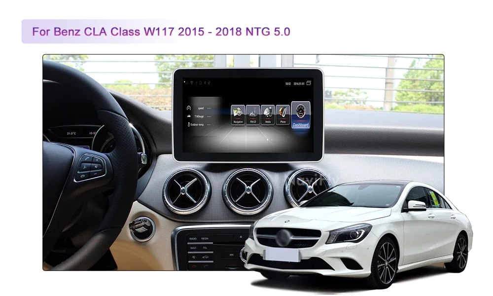Perfect NaviFly 9 inch 4G LTE Car multimedia player for Mercedes Benz CLA W176 2013-2018 NTG 4.5/NTG 5.0 Android 7.1 3GB+32GB 4 Core 4