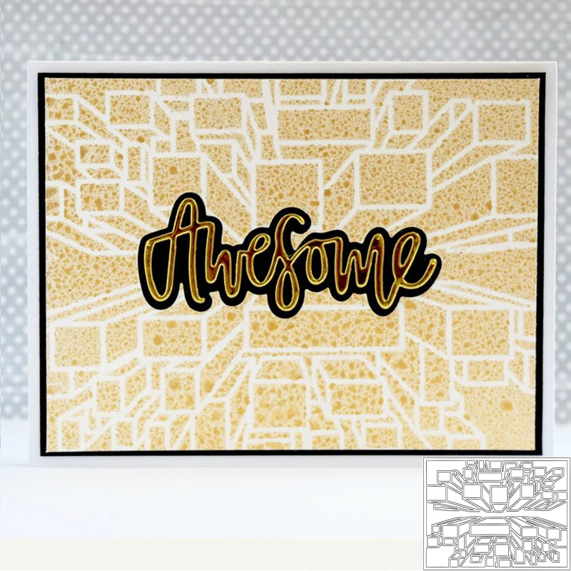 

Exploding Blocks Stencil for DIY Scrapbooking New DIY Paper Cards Making Fun Plastic Templates Decoration Embellishment