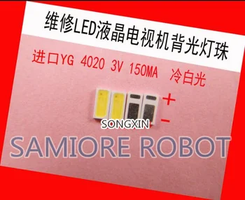 

500pcs AOT LED Backlight Middle Power LED 0.5W 3V 4020 48LM Cool white LCD Backlight for TV TV Application 4020C-W3C4