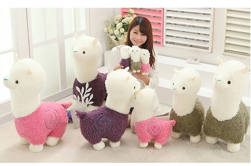 1 Sheep Alpaca Dolls Plush Toys Stuffed Sheep Llama Yamma Pillow Soft Cushion