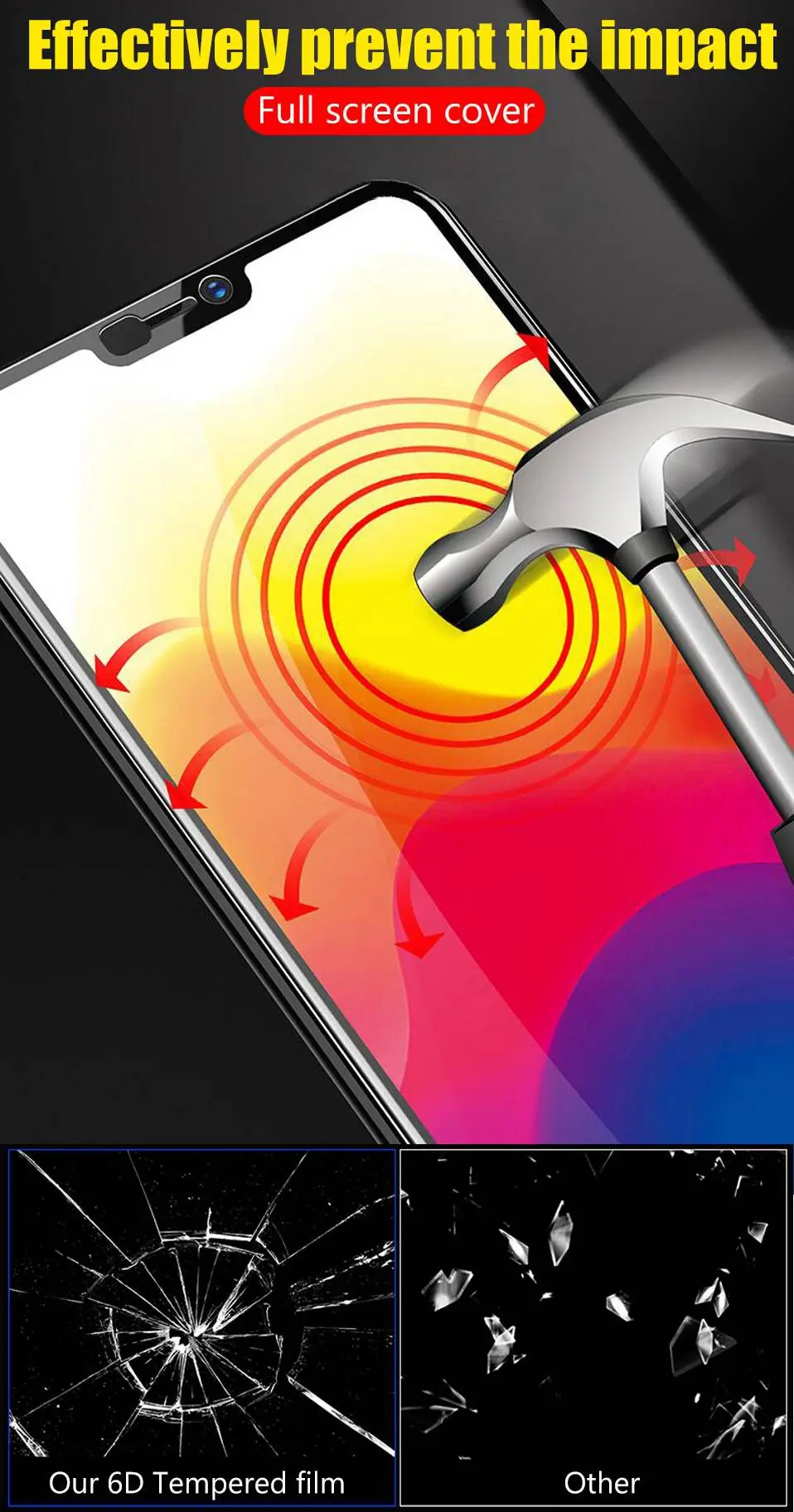 Tempered Glass For Samsung A8 Plus 2018 Full Cover 6D Glass For Samsung A6 A7 A8  A9 Star J2 J4 Core J6 Plus J7 Pro 2018 Film 5D (4)
