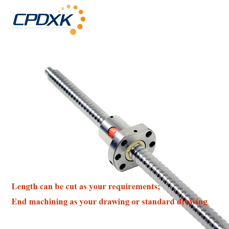 

1pc 20mm Ball Screw Rolled C7 ballscrew SFU2005 600 / 650mm BK15 BF15 end machining +1pc SFU2005 Ballscrew nut