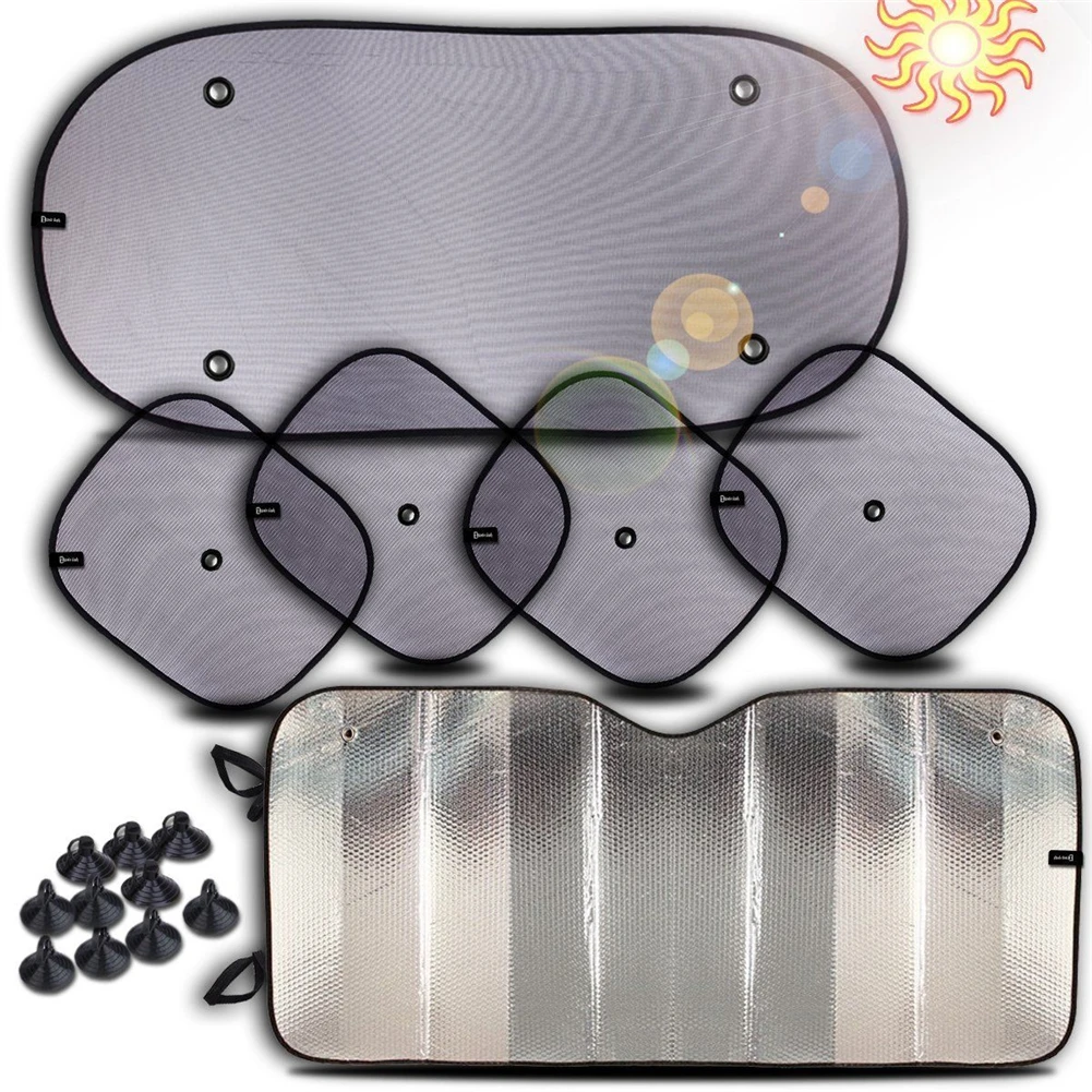 6 шт. автомобильный Стайлинг, автомобильный оконный солнцезащитный козырек, сетчатый автомобильный солнцезащитный козырек, занавес, покрытие для автомобиля, задняя сторона, передние солнцезащитные козырьки, солнцезащитный козырек, блоки