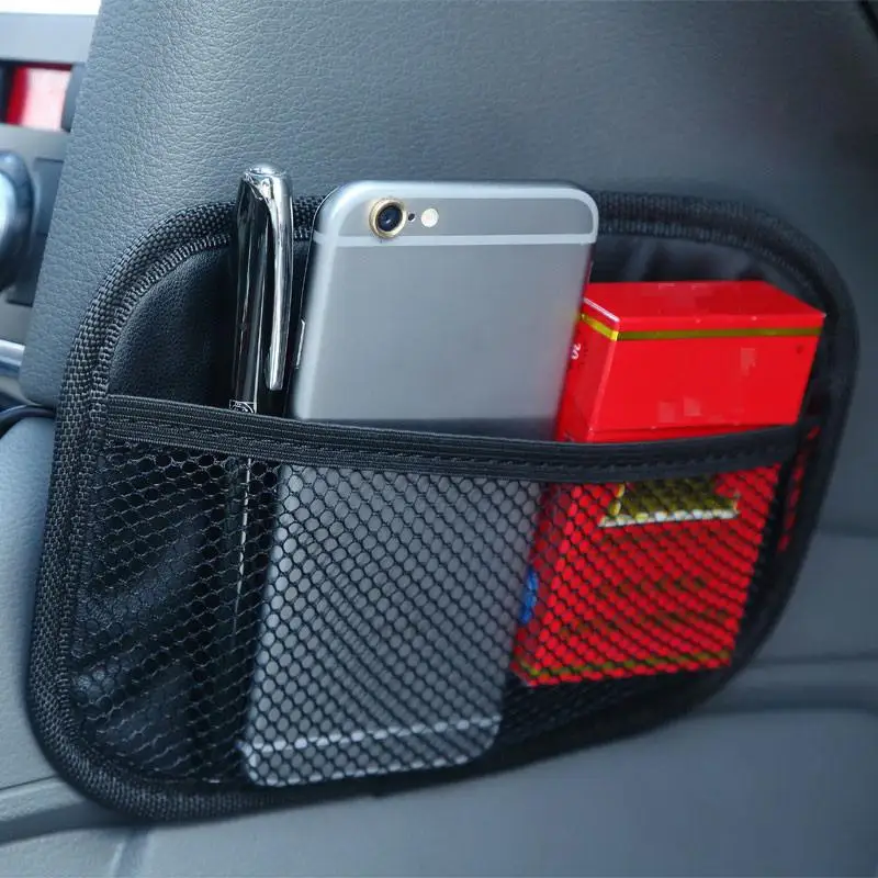 Car Storage Net Bag Pocket Organizer Interior Accessories for Car Organizer Auto Accessories Travel Pocket Bag Network Black